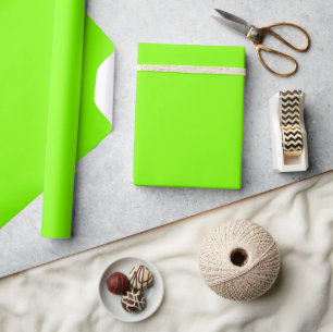 Papel De Presente amarelo verde chartreuse brilhante liso sólido