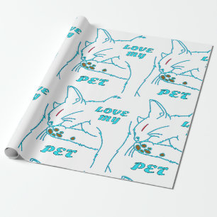 PAPEL DE PRESENTE AME MEU GATO DE AQUA