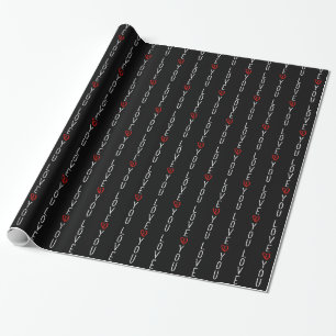 Papel De Presente Ame-o corações