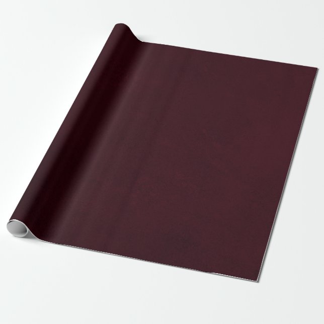 Papel De Presente Ameixa Borgonha Profunda (Desenrolado)