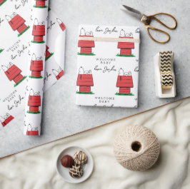 Papel De Presente Amendoins | Casa de Cachorro Esnoopia| Chá de fral