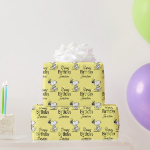 Papel De Presente Amendoins Dança Feliz Snoopy