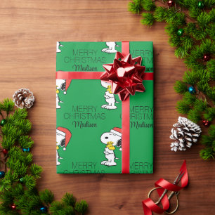 Papel De Presente Amendoins Snoopy & Woodstock Adicione seu nome