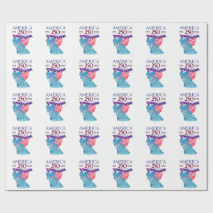 PAPEL DE PRESENTE AMÉRICA 250 ANOS DE LIBERDADE ESTATUA DA LIBERDADE