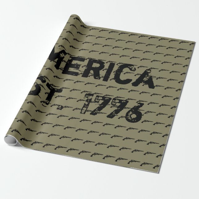 Papel De Presente América EST. 1776 (Desenrolado)
