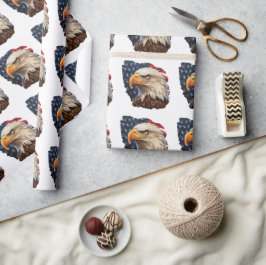 Papel De Presente American Flag Bald Eagle