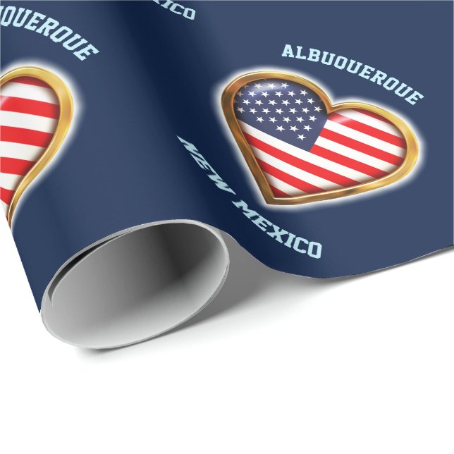 Papel De Presente American Heart Wrapping Paper (Ponta do rolo)