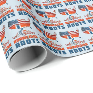 Papel De Presente American Norueguês Roots Gift Wrap