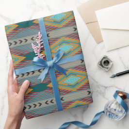 Papel De Presente American Southwest Patterned Art And Earthy Colors