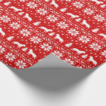 Papel De Presente American Staffordshire Terrier Silhouettes Xmas<br><div class="desc">Quebra de presente de feriado AM AmStaff. Padrão de suéter de Natal vermelho e branco com o Staffordshire Terrier americano. Brilhar o feriado de alguém com um presente especial embrulhado em um papel de embrulho de molusco. Veja o Doodle World da Jenn para um presente de Natal ainda mais festivo...</div>