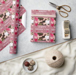 Papel De Presente Amiga Foto Galentine`s Day Coração Rosa