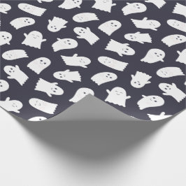 Papel De Presente Amigo Fantasmas Padrão de Halloween