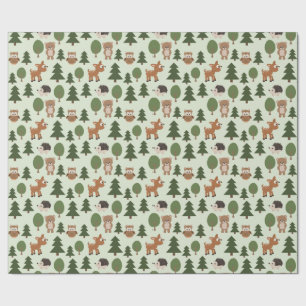 Papel De Presente Amigos da Floresta Natural