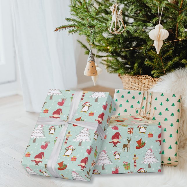 Papel De Presente Amigos do Pinguim do Polo Norte (Criador carregado)