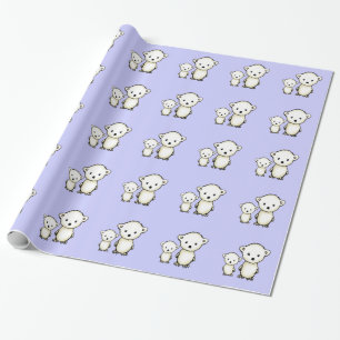Papel de Presente Amigos do Ursinho Polar