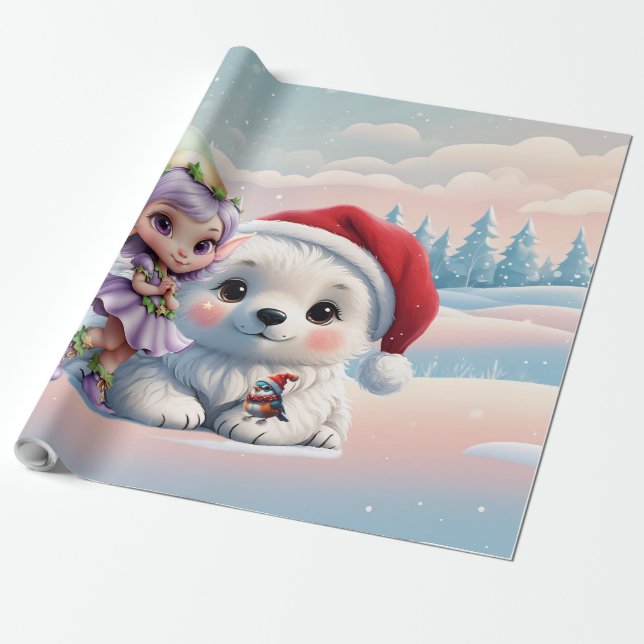 Papel De Presente Amigos num mundo de fantasia. (Desenrolado)