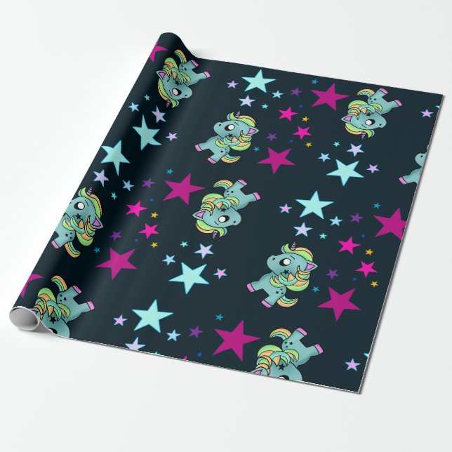 Papel De Presente Amizade mágica do Universo Cósmico Estrela (Desenrolado)