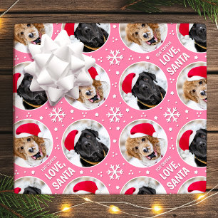 Papel De Presente Amo Papai Noel Nome Personalizado 4 Fotos Rosa Nat