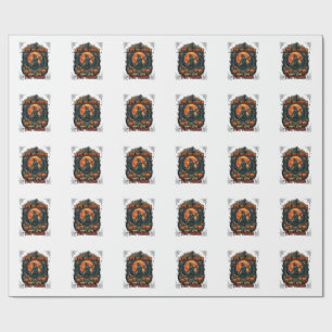 Papel De Presente Amor Abóbora Da Lua Cheia Espantalho Esqueleto De