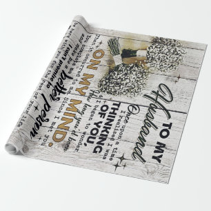 Papel De Presente Amor Cita Meu Marido, Trendy Gift