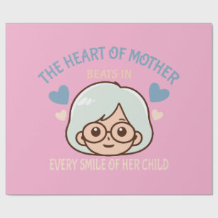 Papel De Presente amor da mãe sentida - dia de as mães