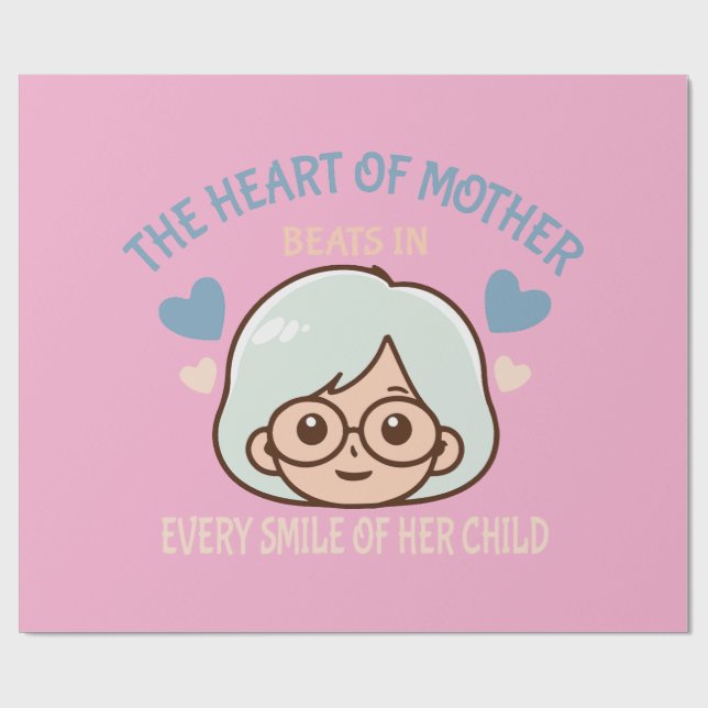 Papel De Presente amor da mãe sentida - dia de as mães (Aberto)