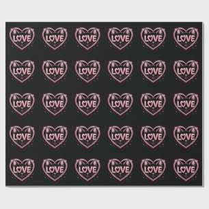 Papel De Presente Amor de Gato Espelhante