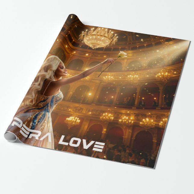 PAPEL DE PRESENTE AMOR DE ÓPERA (Desenrolado)