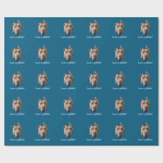 Papel De Presente Amor de Pit Bull por um Pibble (Aberto)