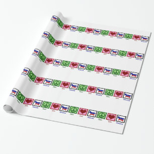 Papel De Presente Amor Democrata da paz