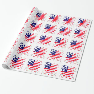 Papel De Presente Amor do EUA Estrelado Amor Meu País de Amor