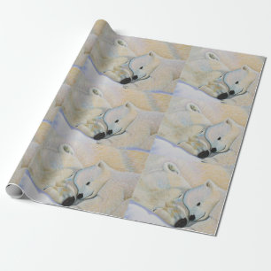 Papel De Presente Amor do urso polar