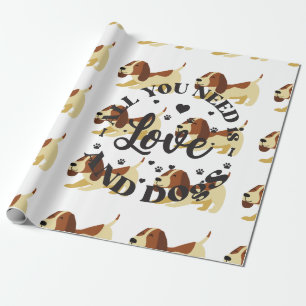 Papel De Presente "Amor e Cachorros"