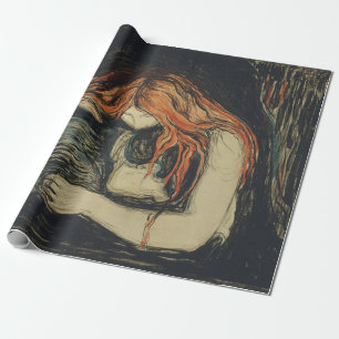 Papel De Presente Amor e Dor (O Vampiro) (por Edvard Munch)
