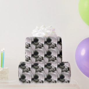 Papel De Presente Amor elegante da foto retro romântica do vintage