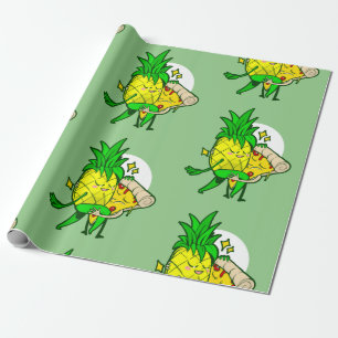 Papel De Presente amor engraçado pineapple pizza kawaii
