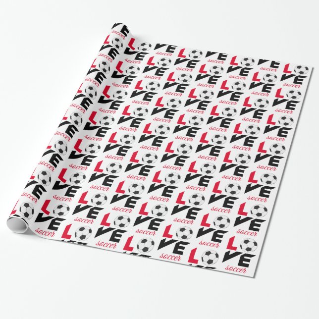 Papel De Presente Amor futebol (Desenrolado)