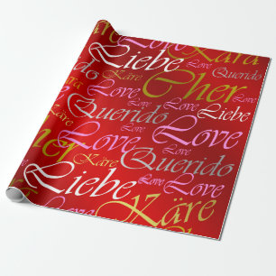 Papel De Presente Amor,liebe,kara,cher,käre,Querido,texto,rosa,festi