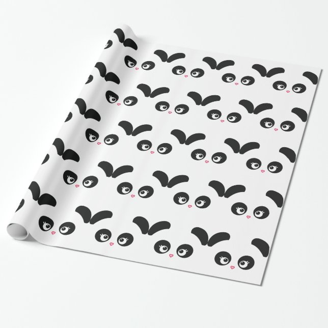 Papel De Presente Amor Panda® (Desenrolado)