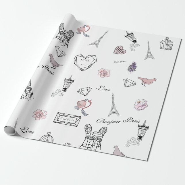 Papel De Presente Amor pela Peris Bohemian Chic Boho Girl (Desenrolado)