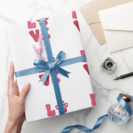 Papel De Presente Amor Personalizado Nome do Amante de Cachorro