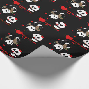 Papel De Presente Amor se aproximando de você PANDA BEARS de LeahG
