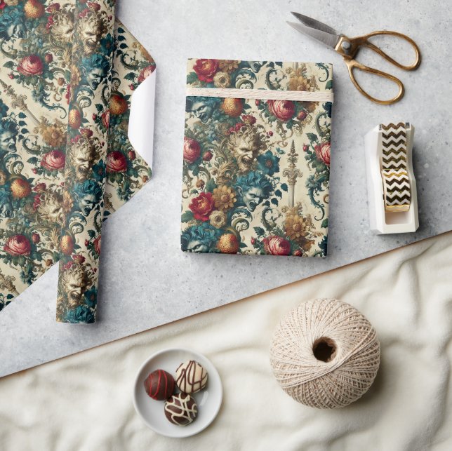 Papel De Presente Anarquia arcana - Bandana floral gótica (Artesanato)