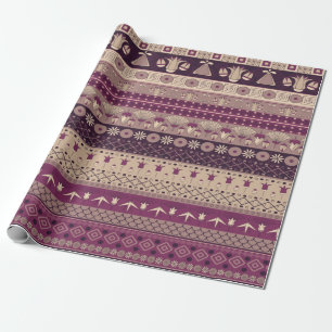 Papel De Presente Ancient Egyptian ornament Tribal seamless pattern.