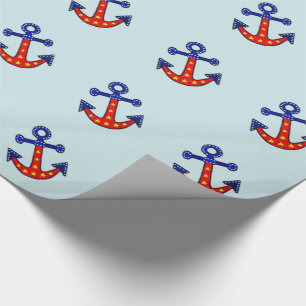 Papel De Presente Âncoras afastado