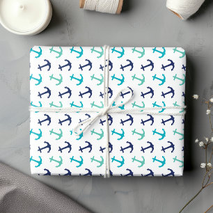 Papel De Presente Âncoras de marinheiro náutico