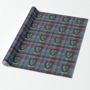 Papel De Presente Anderson Scottish Clan Tartan e Crest