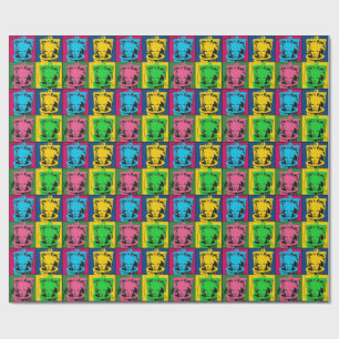Papel De Presente Andy Warhol Skibidi Toilet Arte Pop