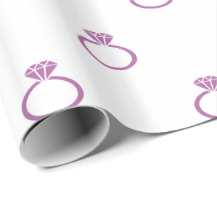 Papel De Presente Anéis de Noivado de Orquídea Radiante Personalizad