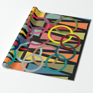 Papel De Presente Anéis e Triângulos